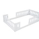 preview thumbnail 11 of 24, Wood Twin Size Floor Bed Toddler Bed Cribs with Surrounded Fences and Small Opening, Curved Design Protects Baby Kids Safe