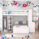 preview thumbnail 2 of 14, Full size Loft Bed with Twin size Stand-alone bed, Shelves,Desk,and Wardrobe,No Box Spring Required