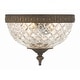 preview thumbnail 1 of 6, Crystorama 2 Light Crystal Flush Mount - 8"W x 8"H x 8"D English Bronze