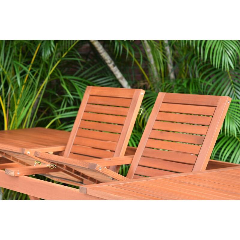 Amazonia 7pc FSC Certified Wood Danker Oudoor Patio Dining Set - Seats 10