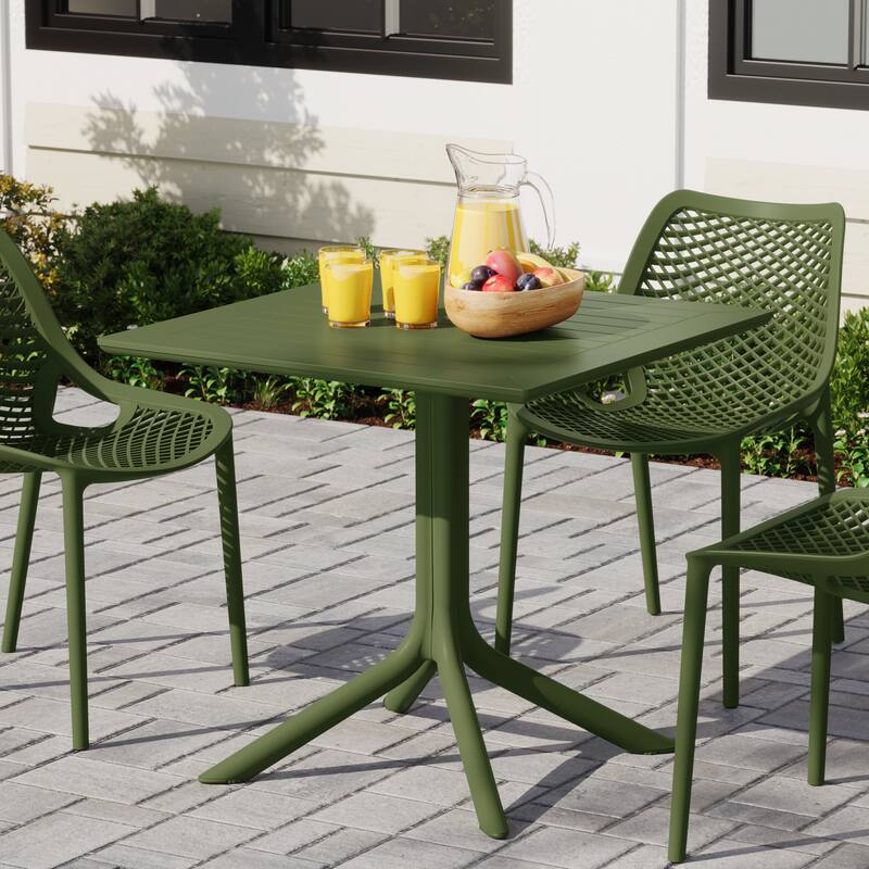 Frond and Form 31.5" Outdoor Square Dining Table