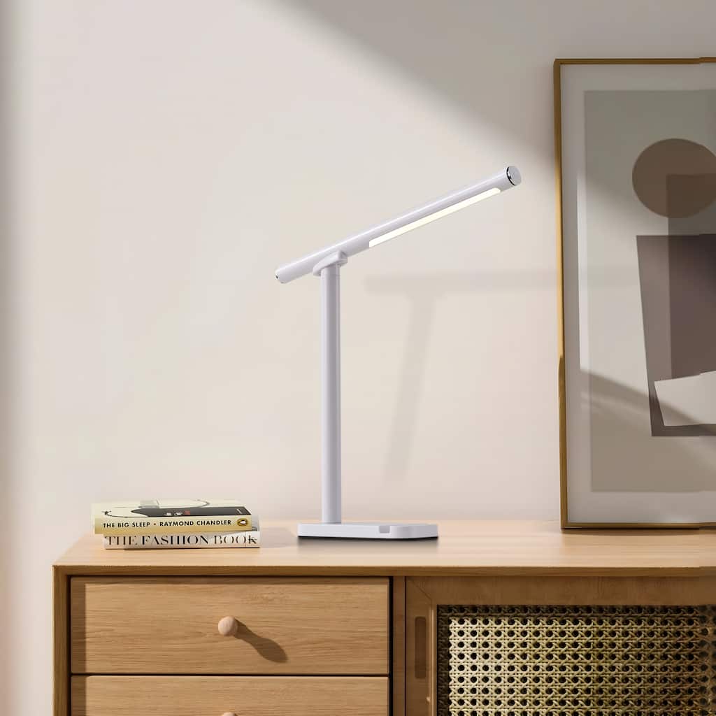 Starsky 1-Light Rechargeable Wireless LED Dimmable Desk Lamp