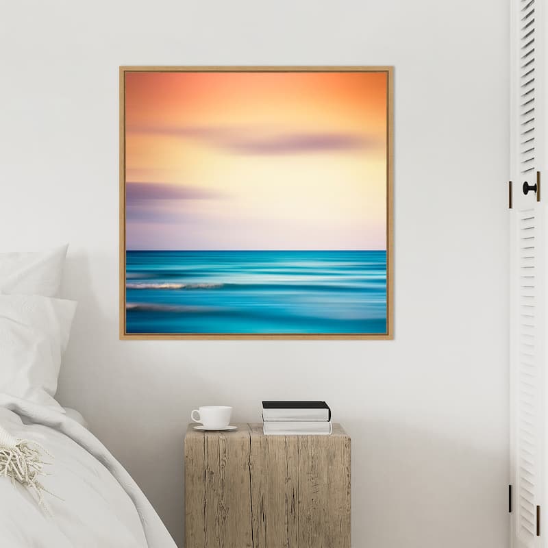 Sunset Shimmer by Dirk Wustenhagen Framed Canvas Wall Art Print - Sylvie Maple
