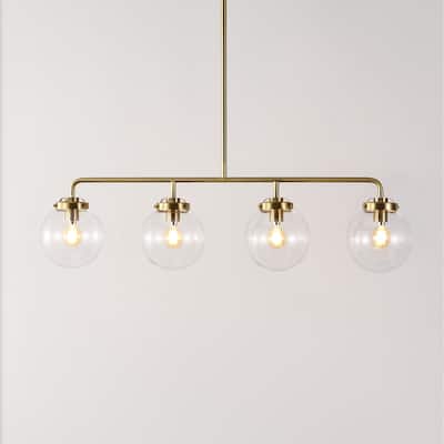 SAFAVIEH Home Lighting Collection Morella 34" Rustic Pendant (4-bulb) - 6" W x 34" D x 49" H