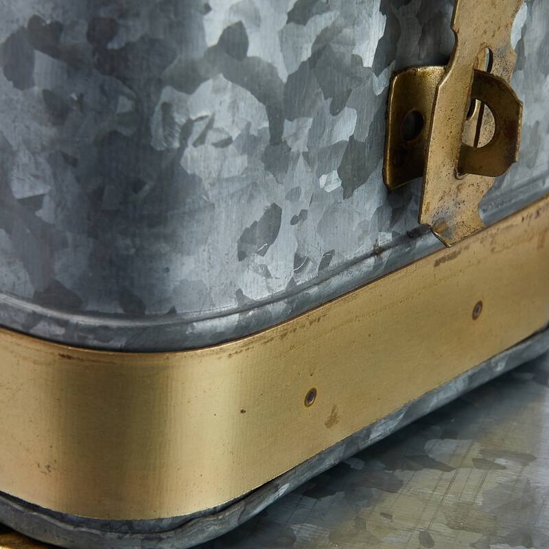 Decorative Metal Boxes with Lid, Set of 3