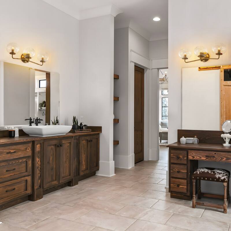 23 in. Modern Bathroom Vanity Light Glass Wall Sconce