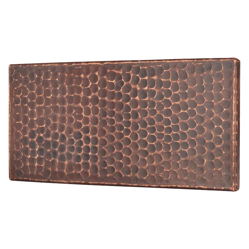 4" x 8" Hammered Copper Tile - Quantity 4 (T48DBH_PKG4)
