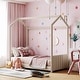 preview thumbnail 1 of 4, Twin Size Velvet House Bed with Playhouse Design