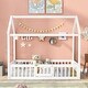 preview thumbnail 26 of 42, Montessori House Bed for Kids Boys Girls, Wooden Floor Bed with Fence Railings & Door, Easy Assembly