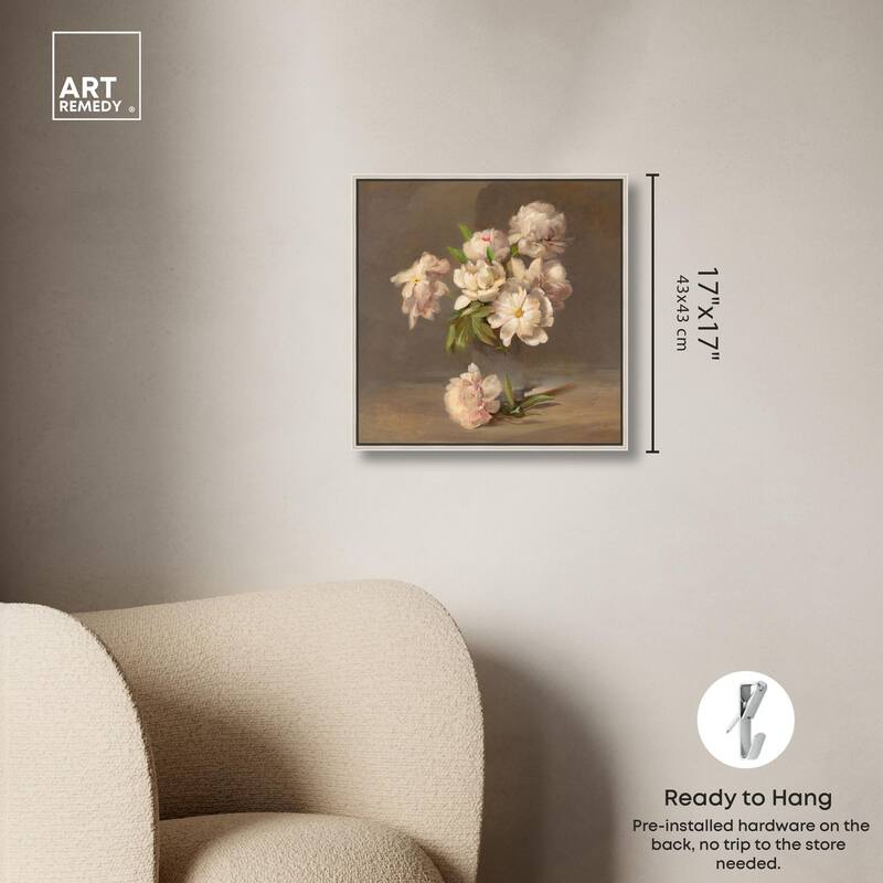 Porter Peonies in a Vase Canvas by Art Remedy