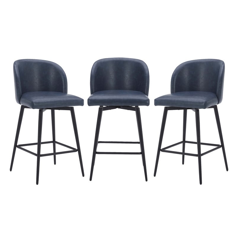 Blue bar stools discount set of 3