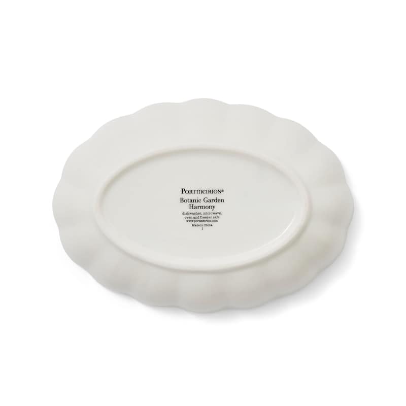 Portmeirion Botanic Garden Harmony Accents Oval Fluted Dish - 6 in