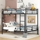 preview thumbnail 1 of 49, Heavy Metal Bunk Beds with Ladder Kids Bed Frame Twin / Twin XL / Full / Queen Size🏕️ Full over Full - Black
