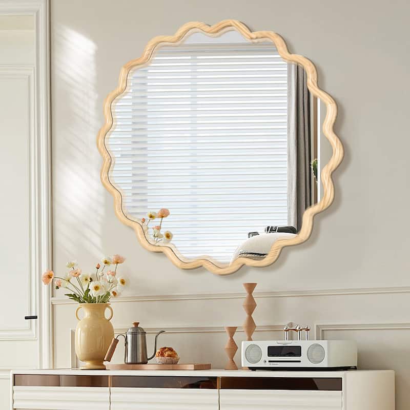 Solid Wood Wavy Mirror
