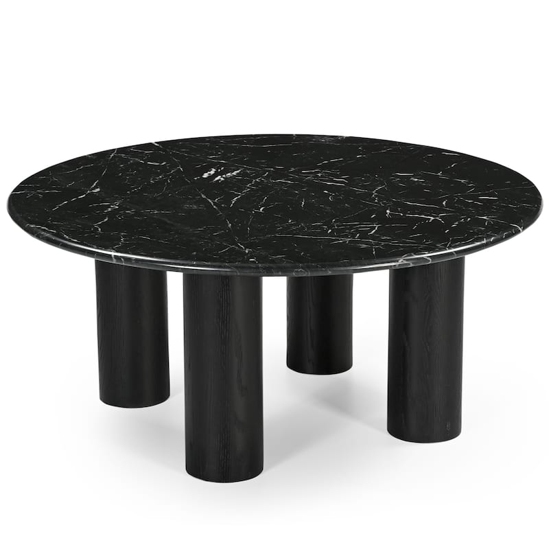 SAFAVIEH Couture Tylee Solid Wood/Marble Coffee Table - 36Wx36Dx16H