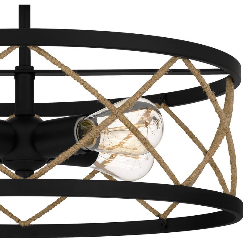 Quoizel Semi-Flush Mount 4-Light Semi-Flush Mount in Matte Black