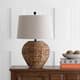 Elicia 24.5" Banana Leaf Basket LED Table Lamp, Natural by JONATHAN Y