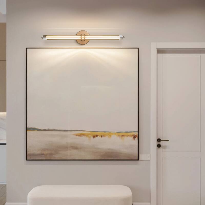 KAYLA 18/24-inch -Triangular Pyramid Crystal Vanity Light - Copper Single Pack