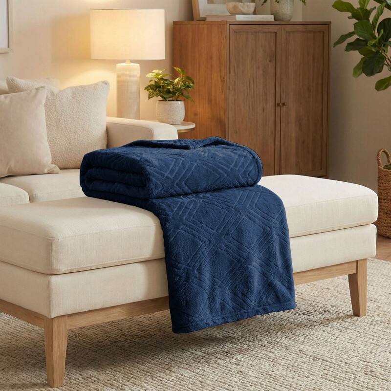Superior Alaska Quilted Diamond Plush Fleece Blanket For Couch or Bed