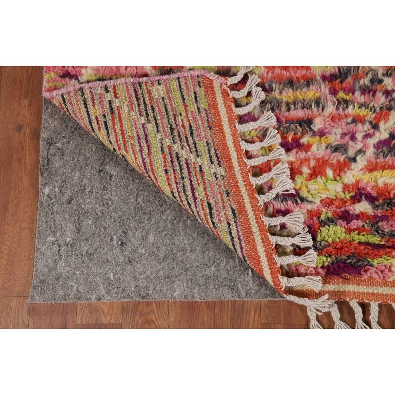 Trellis Moroccan Oriental Area Rug Hand-Knotted Wool Carpet - 6'1" x 9'6"