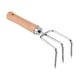 preview thumbnail 1 of 3, 8.9" 4 Tines Hand Gardening Rake Hardened Loosening Soil Cultivator Silver - Silver Tone