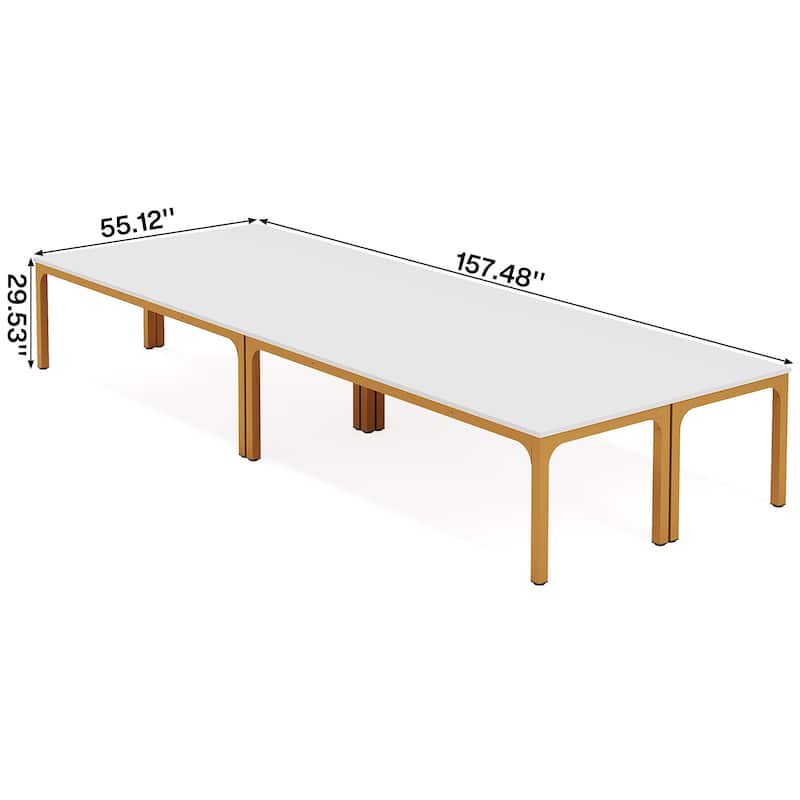 78.74" Large Rectangle Conference Table, Office Meeting/Seminar/Business Table Desk for Office Boardroom & Meeting Room