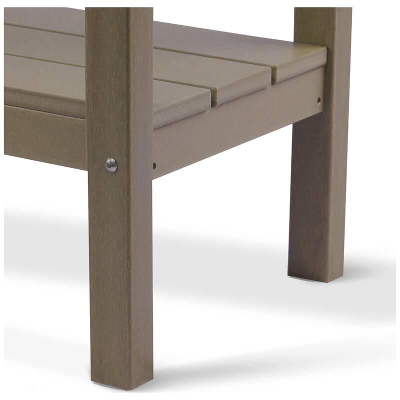 Laguna Hdpe All Weather Outdoor Patio Two Shelf Table