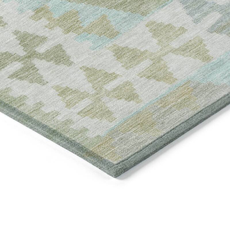 Machine Washable Indoor/ Outdoor Boho Global Chantille Rug