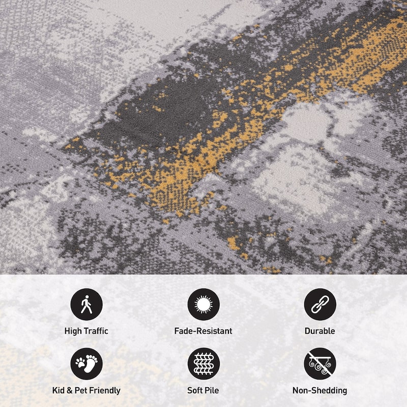 World Rug Gallery Contemporary Abstract Area Rug