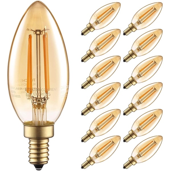 4.5W Dimmable LED Classic Candelabra Light Bulb LED Vintage Cand UL Listed 12Pack