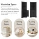 preview thumbnail 19 of 26, GDFStudio - Tall Corner Cabinet with Doors and Open Shelves, Space-Saving Storage Cabinet