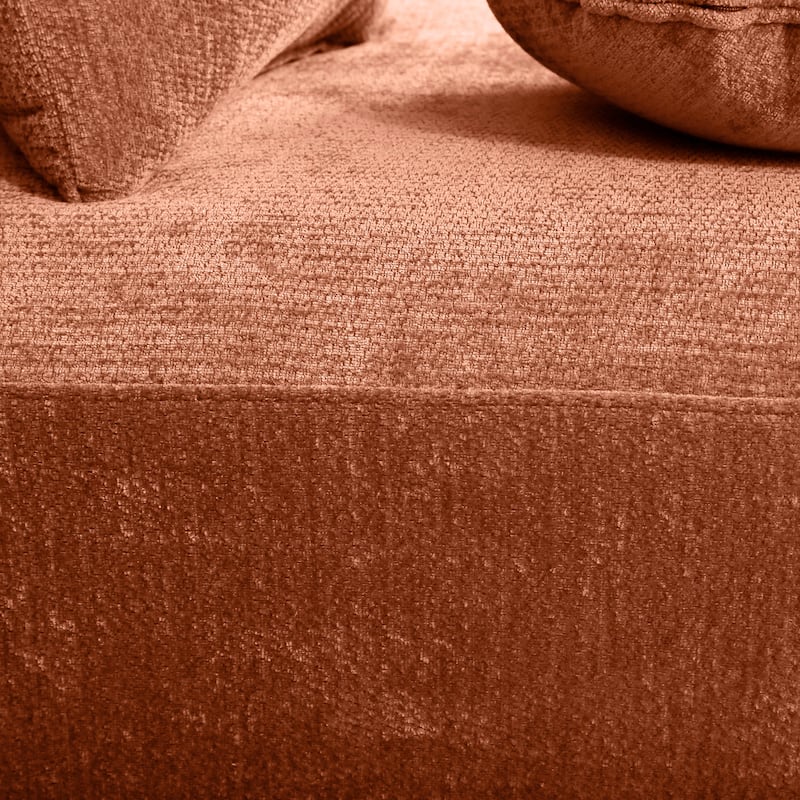 Christopher Knight Home - Curved 140" Upholstered Sectional Sofa with High-Density Fully Compressed Sponge and Chaise Lounge