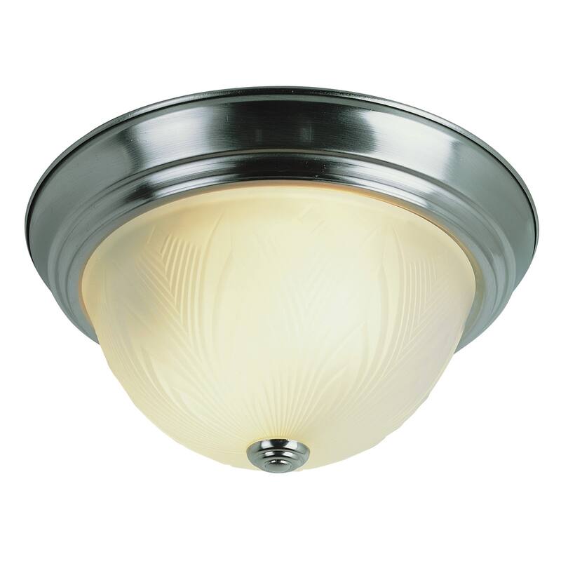 Trans Globe Lighting Two Light Down Lighting Flush Mount Ceiling - Brushed Nickel