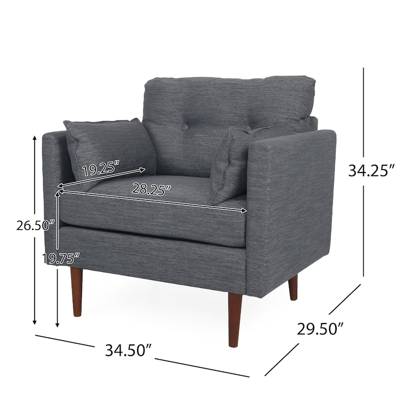 Symonds Tufted Club Chair with Accent Pillows by Christopher Knight Home