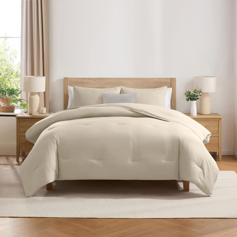 Empyrean Modern Reversible Comforter - Ivory - King