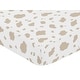 preview thumbnail 3 of 4, Sweet Jojo Designs Taupe and Cream Cow Print Boy Fitted Crib Sheet for the Western Cowboy Wild West Cow Farm Animal Collection