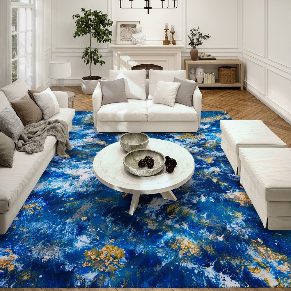 Indoor/ Outdoor Addison Karina Abstract Washable Area Rug