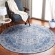 preview thumbnail 2 of 48, SAFAVIEH Tucson Betzy Transitional Machine Washable Rug 10' Round - Light Blue/Blue - Round
