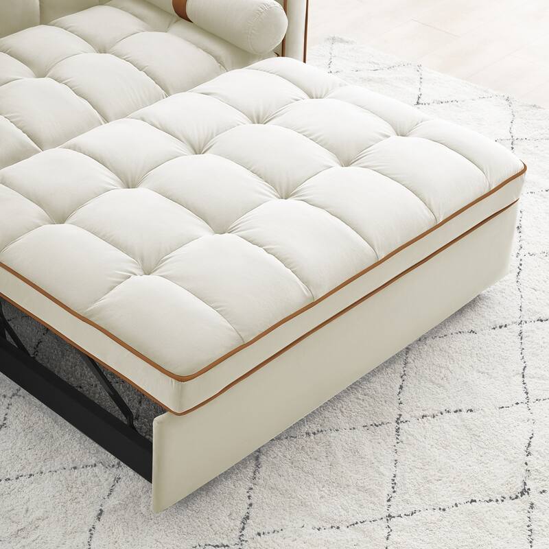Velvet Convertible Sleeper Sofa Bed