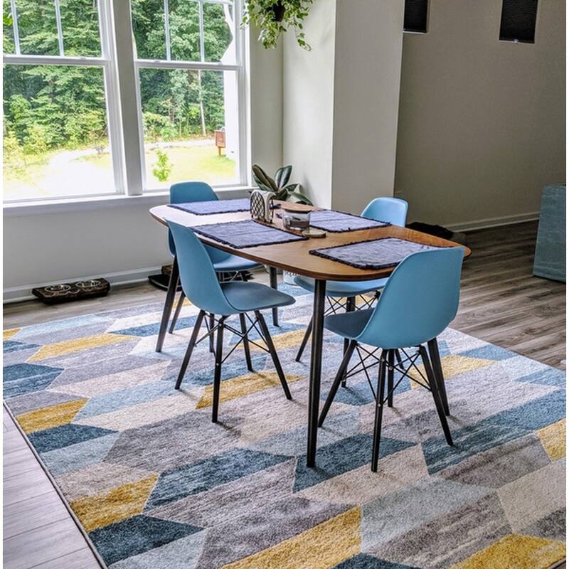 Plastic Eiffel Chairs Solid Wood Legs Molded Modern Armless Side Dining For Kitchen Work Office