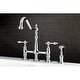 preview thumbnail 5 of 9, Kingston Brass Tudor 1.8 GPM Bridge Kitchen Faucet - Includes Side