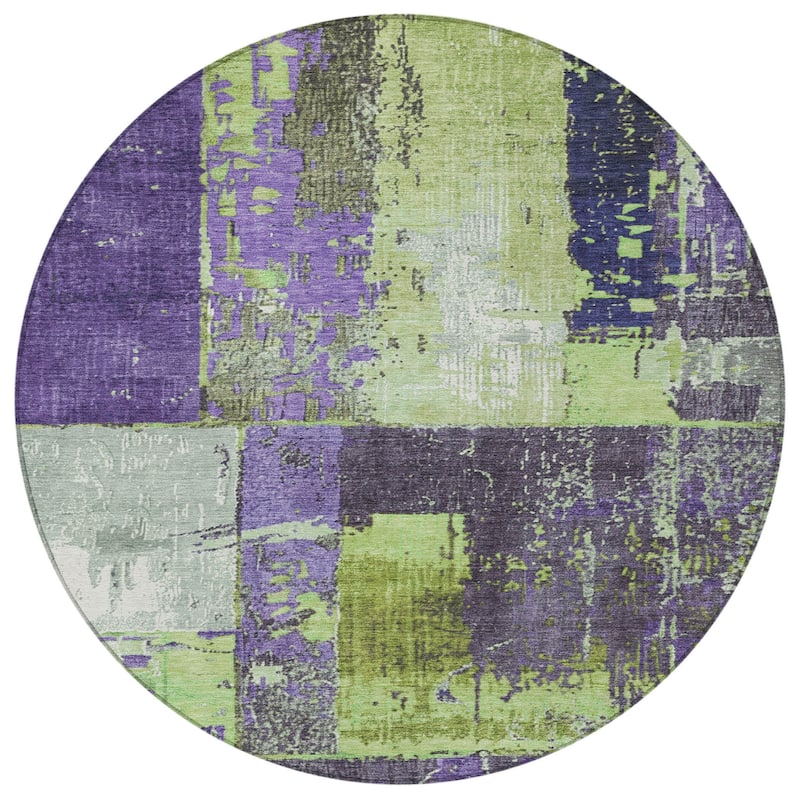 HomeRoots Abstract Transitional Rectangle Outdoor Rug