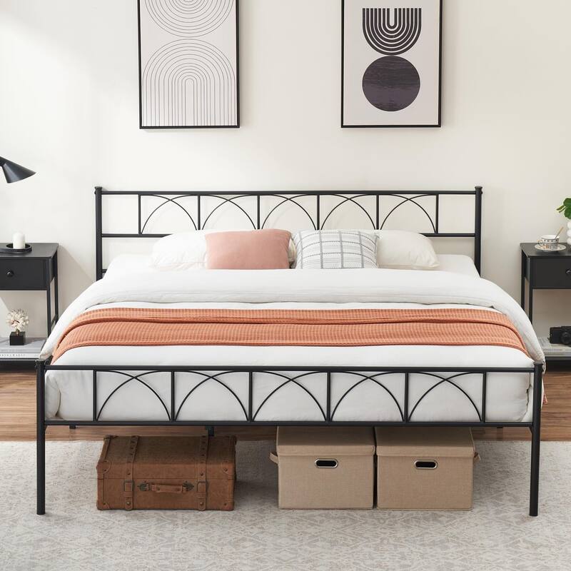 14 Inch Bed Frame with Headboard and Footboard