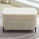 preview thumbnail 35 of 34, 30.3" Fabric Storage Ottoman，Upholstered Footrest with Adjustable Cover and Metal Legs