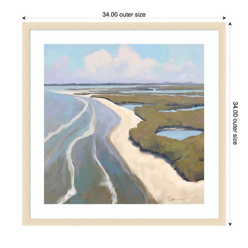 Kate and Laurel Framed Art coastal visions by Mary Sparrow