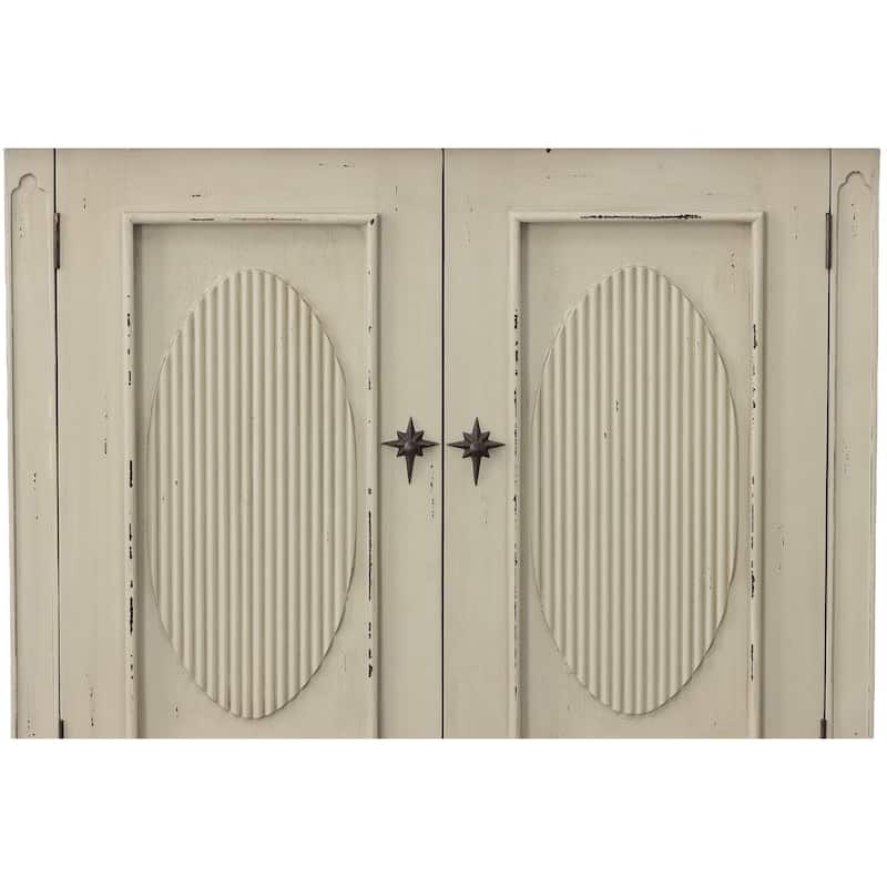 Leona 32.25" 2-Door Storage Cabinet, Cream