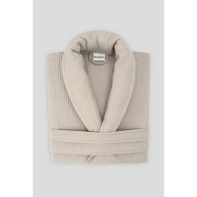 Salbakos Home1961 Lightweight Cotton Waffle Robe – Unisex Spa Bathrobe