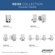 preview thumbnail 12 of 11, Reiss Collection Three-Light Modern Farmhouse Polished Chrome Vanity Light - 22.75 in x 5.75 in x 7 in