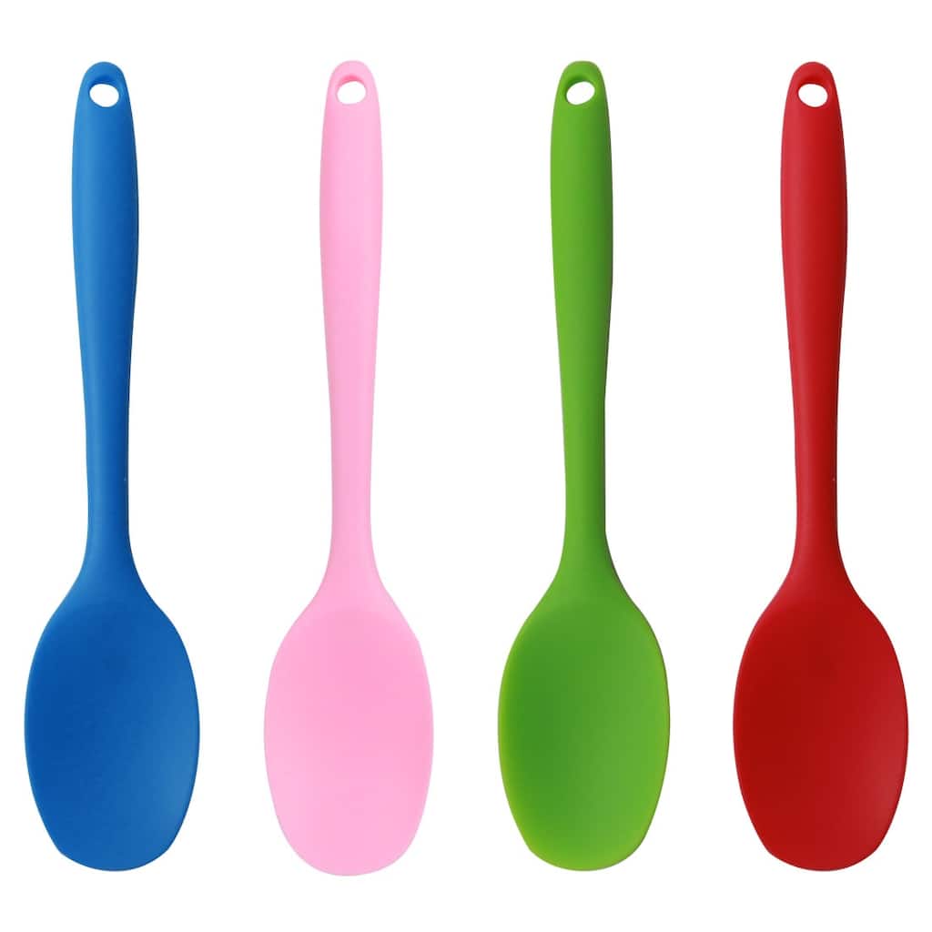 4 Pcs Silicone Heat Resistant Non-scratch Turner Non Stick Spatula - 21 x 4cm/8.3" x 1.57"(L*W)