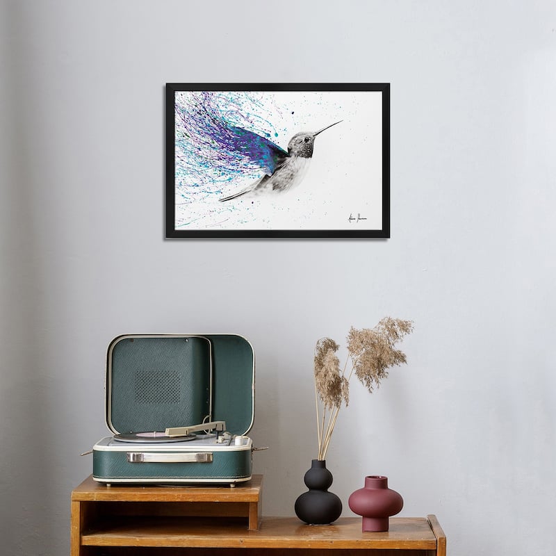 Hummingbird Garden Premium Framed Poster by Ashvin Harrison